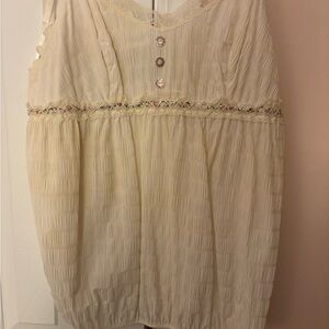 intimissimi Cream Lace-Trim Pleated Camisole